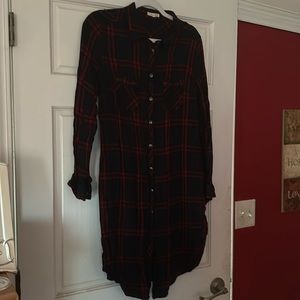 Long flannel dress